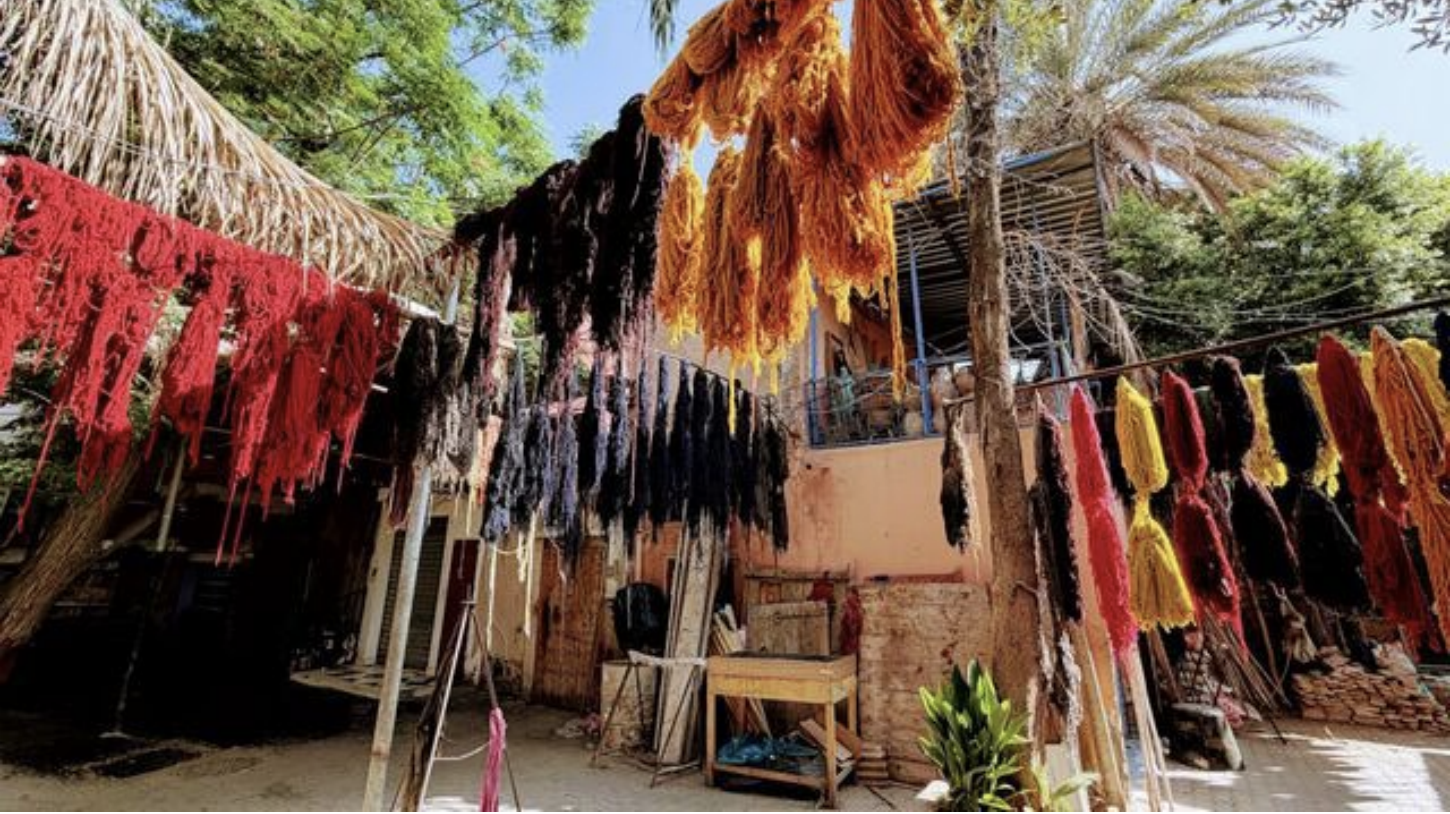 A view of Souk Sebbaghine, the dyers' alley in the Medina.